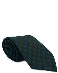 Valentino Va85ls V1243 Dark Navygreen Woven 100% Silk Tie