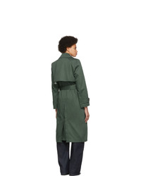Givenchy Green Double Breasted Trench Coat