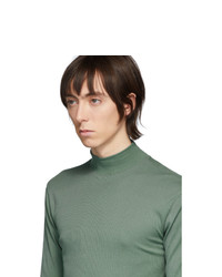Lemaire Green Rib Knit Turtleneck