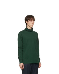 Ps By Paul Smith Green Rolled Collar Turtleneck