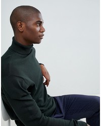 French Connection Plain 100% Cotton Roll Neck Jumper