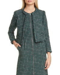 BOSS Johella Modern Tweed Cotton Blend Jacket