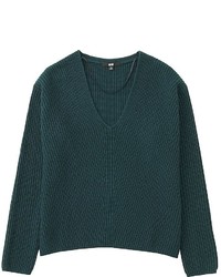 Uniqlo Cashmere Blend V Neck Sweater
