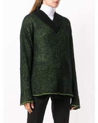 MM6 MAISON MARGIELA Contrast Ribbed Knit Sweater