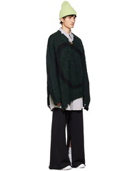 MM6 MAISON MARGIELA Green Asymmetric Sweater