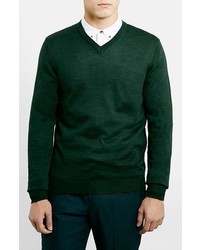 Topman Merino Wool Blend V Neck Sweater