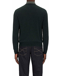 Barneys New York Stockinette Stitched Cashmere Sweater