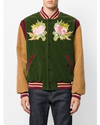 Gucci Angry Cat And Embroidered Bomber Jacket