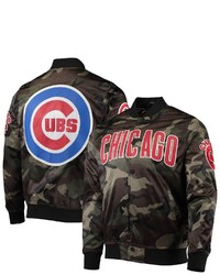 PRO STANDARD Camo Chicago Cubs Satin Full Snap Jacket At Nordstrom