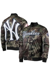 PRO STANDARD Camo New York Yankees Satin Full Snap Jacket At Nordstrom