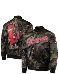 PRO STANDARD Camo St Louis Cardinals Satin Full Snap Jacket At Nordstrom