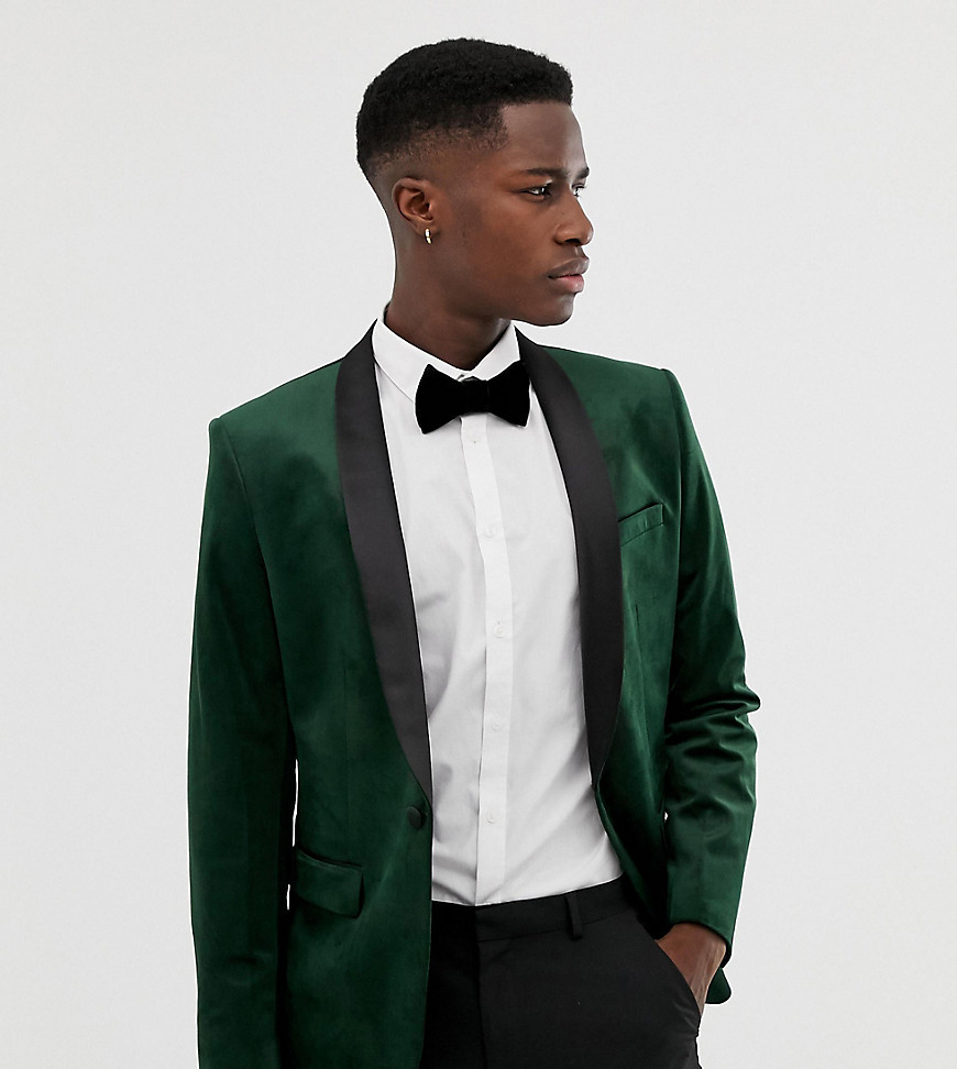 Emerald Green Velvet Tuxedo Jacket Slim Fit With Shawl Lapel | lupon.gov.ph
