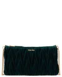 Dark Green Velvet Clutches for Women | Lookastic