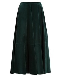 Maison Margiela Mm6 By High Waisted Cotton Velvet Full Skirt