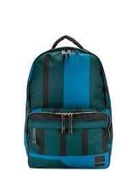 Dark Green Vertical Striped Backpack
