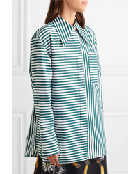 Marni Oversized Striped Cotton Poplin Shirt