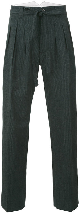 VISVIM Hakama Pants Pinstripe, $1,050 | farfetch.com | Lookastic