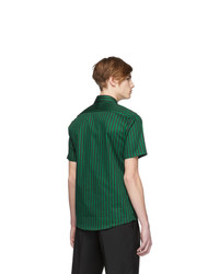 Tiger of Sweden Green And Black Striped Fonzo Shirt