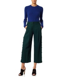 Maiyet Dark Green Side Button Trousers