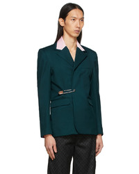 Charles Jeffrey Loverboy Green Pink Charles Suit Blazer