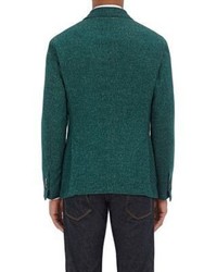 Montedoro Herringbone Weave Sportcoat Green Size 42