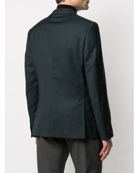 Z Zegna Textured Wool Single Breasted Suit Jacket