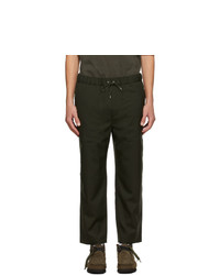 Oamc Green Cropped Drawcord Trousers