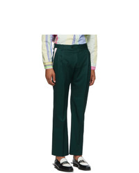 Charles Jeffrey Loverboy Green Slim Martini Trousers