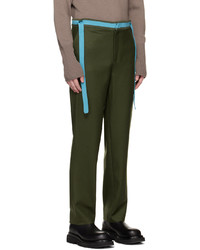 Steven Passaro Green Tailored Trousers