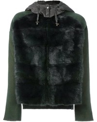 P.A.R.O.S.H. Wool Sleeves Fur Jacket