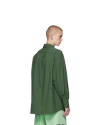 Valentino Green Wool Go Logo Shirt