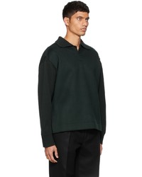 Ermenegildo Zegna Couture Green Wool Sweater Polo