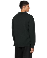 Ermenegildo Zegna Couture Green Wool Sweater Polo