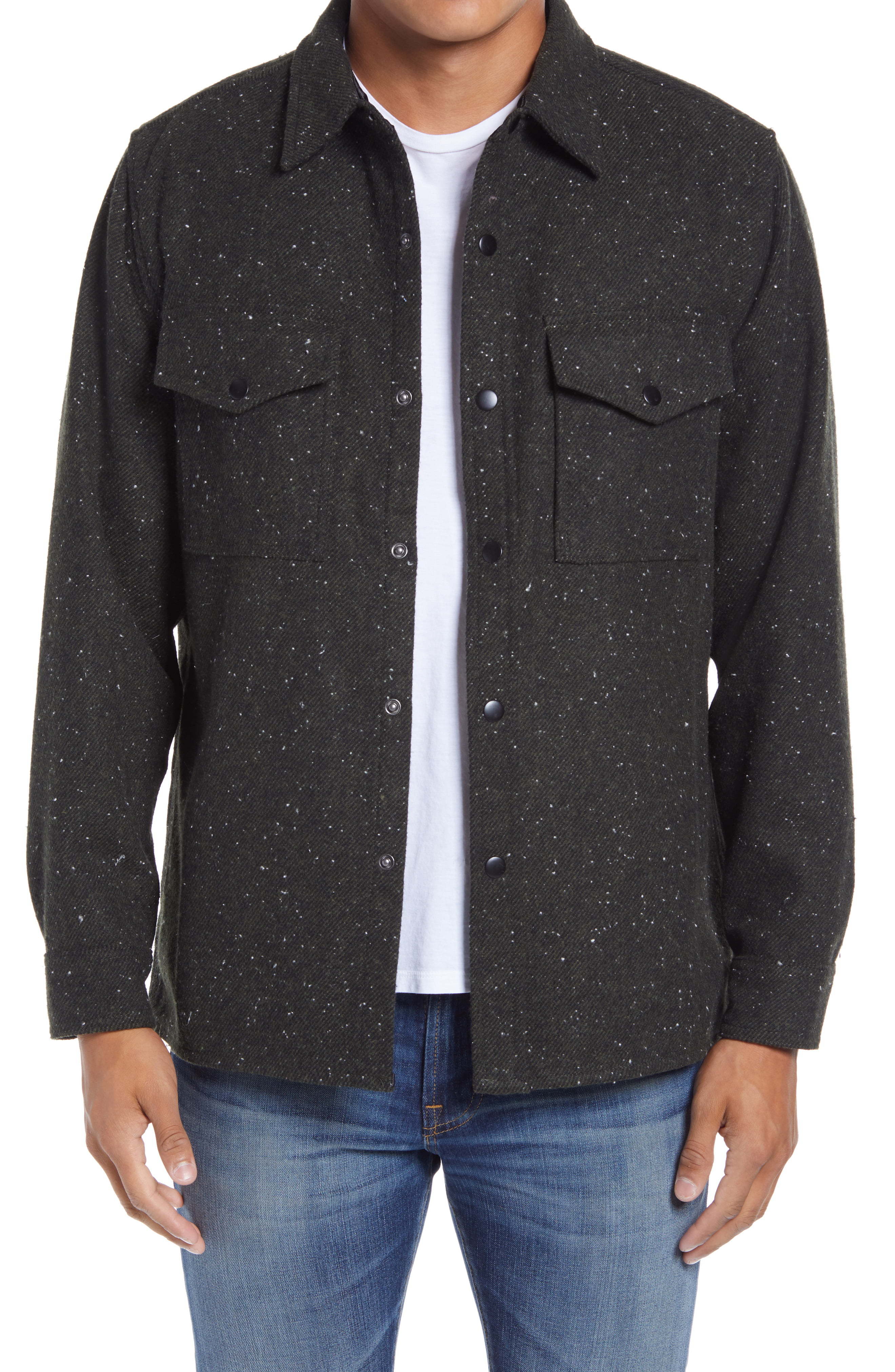 Liverpool Neppy Wool Shirt Jacket, $109 | Nordstrom | Lookastic