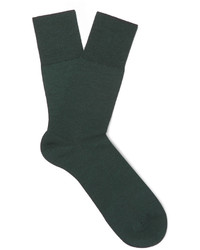 Dark Green Wool Socks