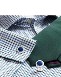 Charles Tyrwhitt Woven Wool Plain Dark Green Tie