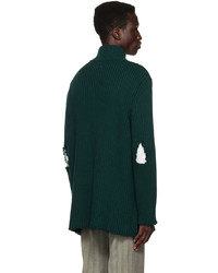 MM6 MAISON MARGIELA Green Raw Edge Sweater