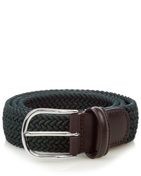 Dark Green Woven Belts for Men | Lookastic