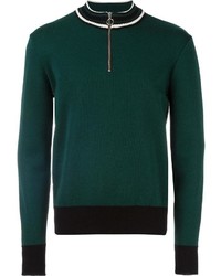 AMI Alexandre Mattiussi Zipped Collar Sweater