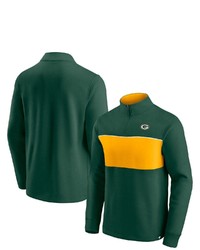 FANATICS Branded Greengold Green Bay Packers Block Party Quarter Zip Jacket