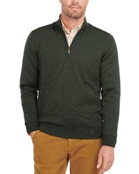 Barbour Gamlan Regular Fit Half Zip Merino Wool Sweater