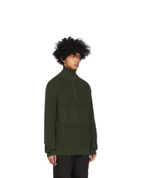 032c Green Troyer Half Zip Sweater