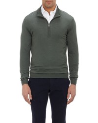 Malo Half Zip Sweater Green