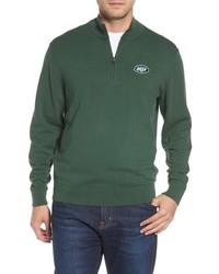 Cutter & Buck New York Jets Lakemont Regular Fit Quarter Zip Sweater