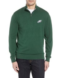 Cutter & Buck Philadelphia Eagles Lakemont Regular Fit Quarter Zip Sweater