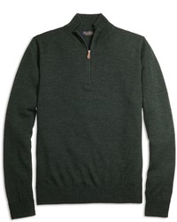 Brooks Brothers Saxxon Wool Half Zip Sweater