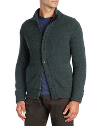 Isaia Cashmere Luxe Jacket With Suede Trim