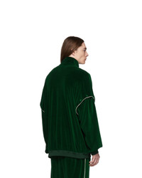 Gucci Green Convertible Velvet Track Jacket