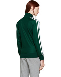 Palm Angels Green Track Zip Up Sweater