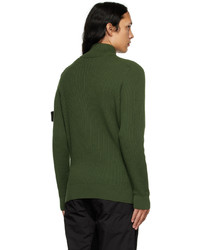 Stone Island Green Zip Sweater